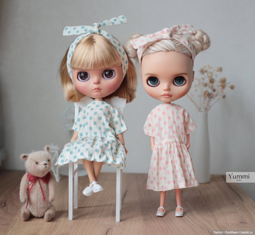 Платья оверсайз для Блайз на теле обитсу 22, azone xs, ландуду, бёрди (фото 3)