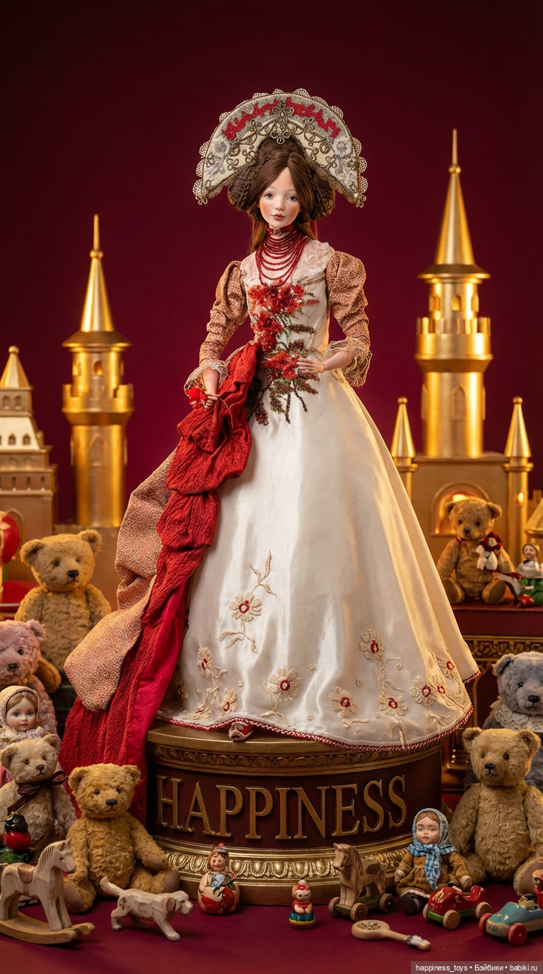 Фарфоровая кукла "Аленький цветочек" (фото 6)