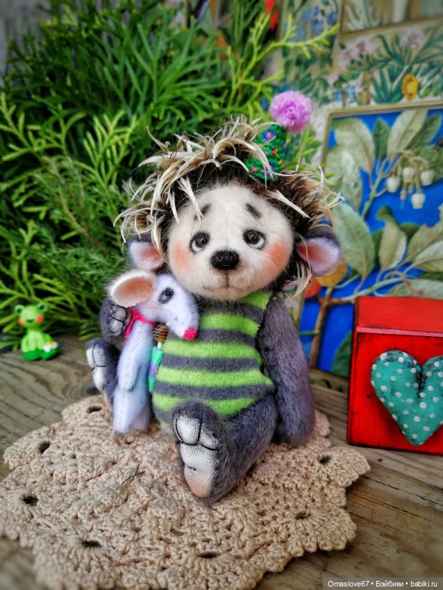 Ёжик с мышкой — Авторские игрушки