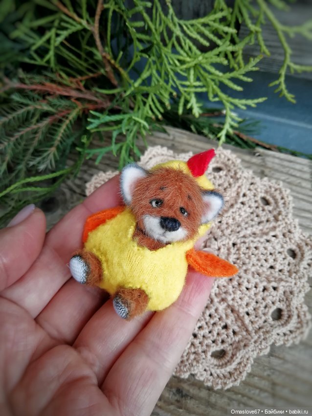 Лис цыплёнок — Авторские игрушки