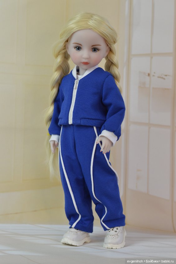 Костюм для Руби Ред ростом 37 см (синий с кантами) (фото 4)