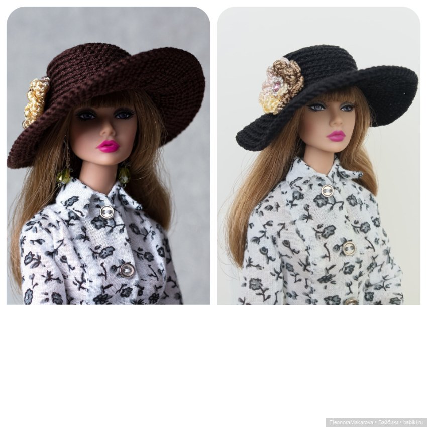 Шляпы, береты для кукол Барби, Poppy Parker (фото 5)
