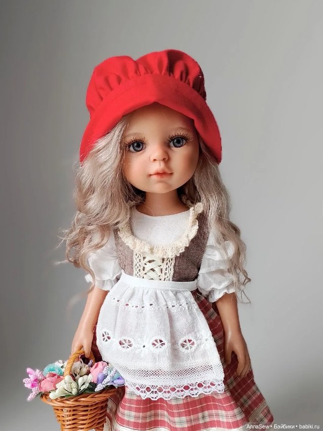 Костюм красной шапочки для кукол паола Рейна