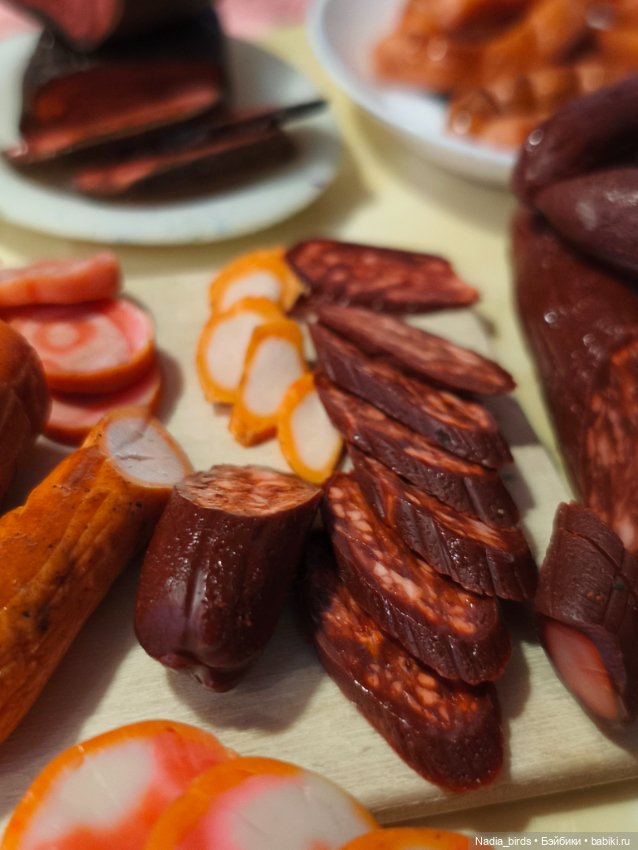 Набор мясных деликатесов 1/6 из полимерной глины (фото 6)