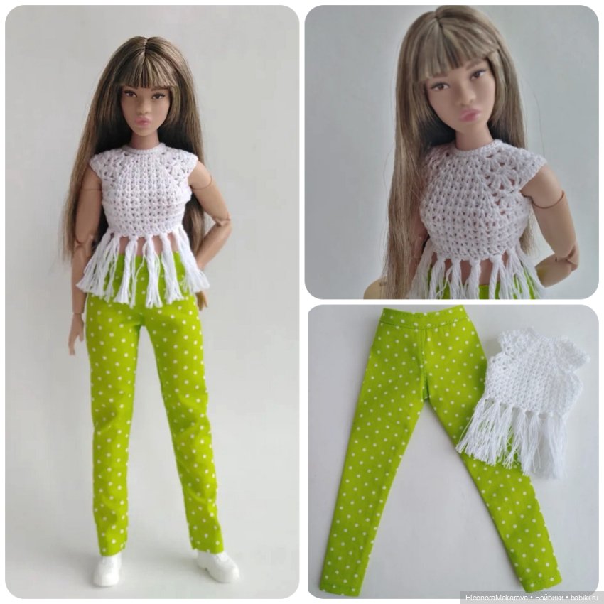 Блузка и брюки на Барби — Одежда для кукол (фото 2)