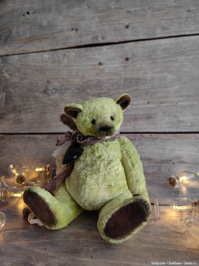 Мишка зеленое яблоко 🍏 — Авторские игрушки (фото 4)
