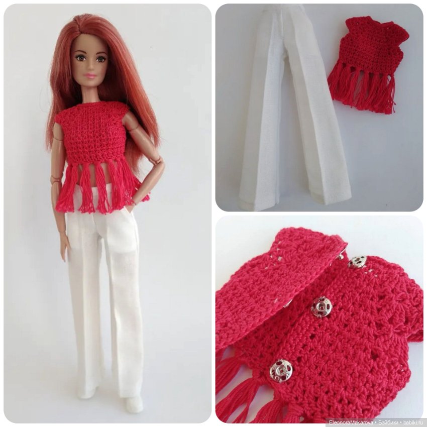 Блузка и брюки на Барби — Одежда для кукол (фото 5)