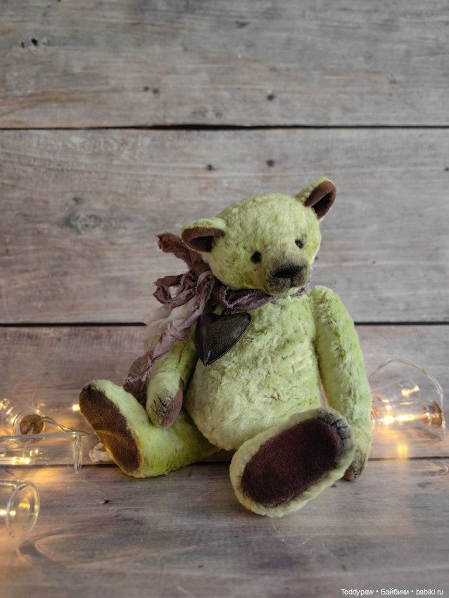 Мишка зеленое яблоко 🍏 — Авторские игрушки (фото 2)