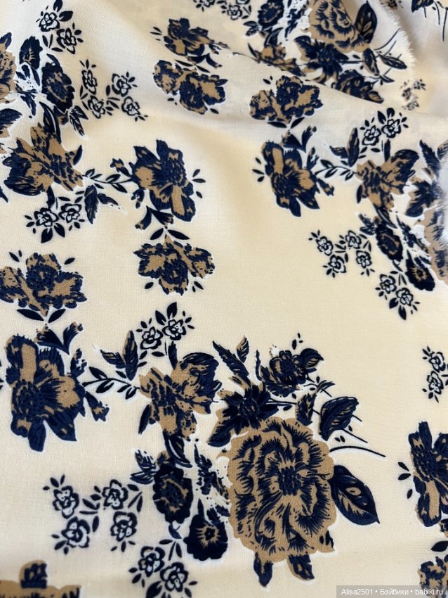 Штапель цветочный — Ткани (фото 3)