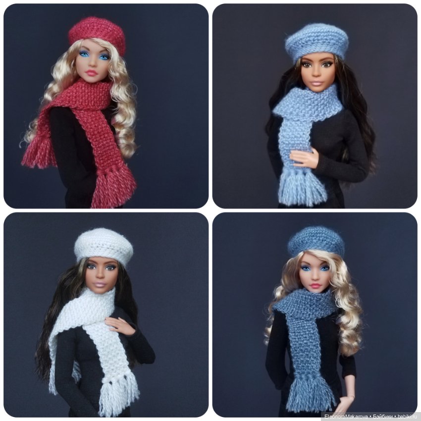 Шляпы, береты для кукол Барби, Poppy Parker (фото 8)