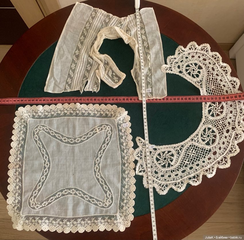 Антикварное и винтажное кружево, элементы и букетики цветов (фото 6)