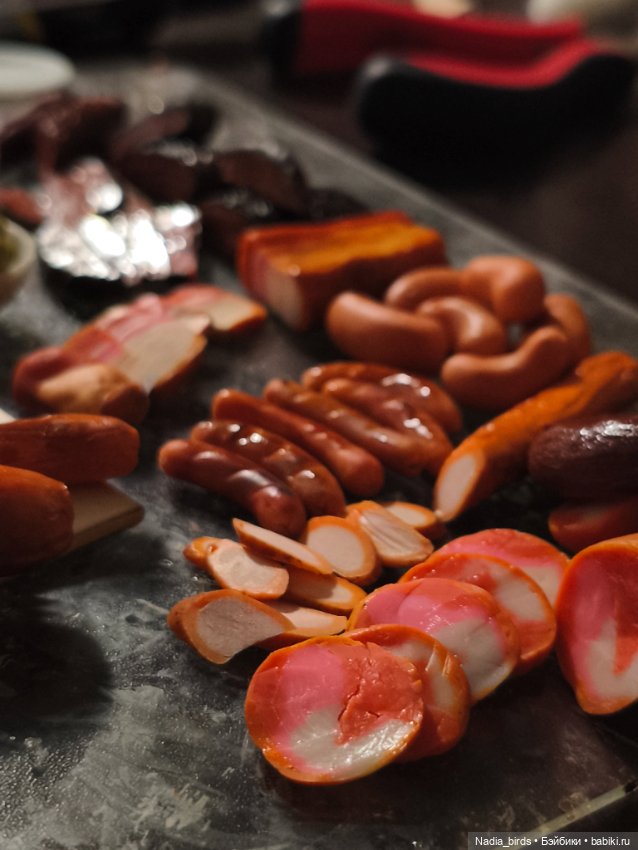 Набор мясных деликатесов 1/6 из полимерной глины (фото 3)