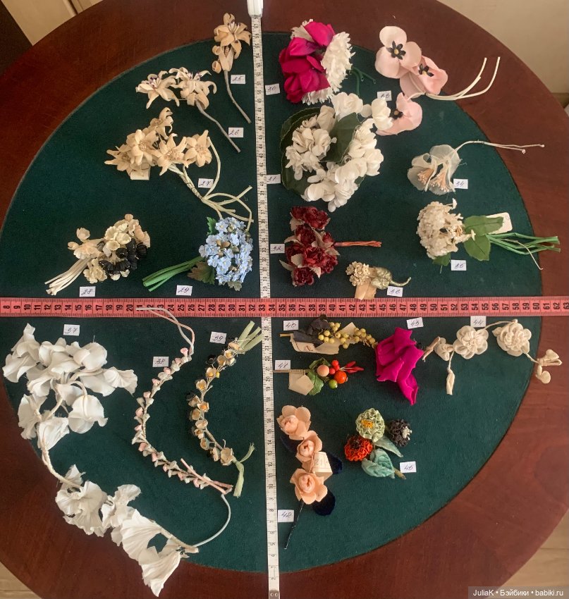 Антикварное и винтажное кружево, элементы и букетики цветов (фото 4)