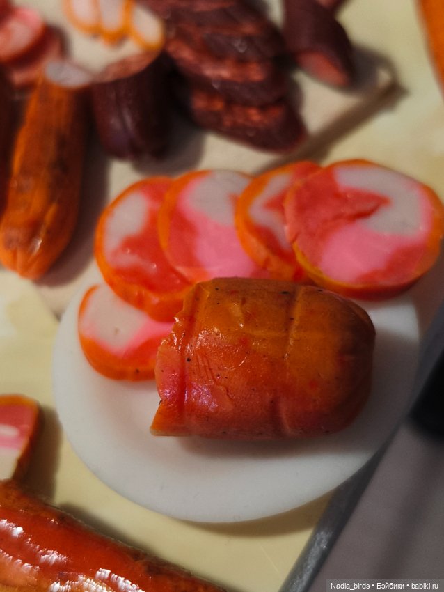 Набор мясных деликатесов 1/6 из полимерной глины (фото 4)