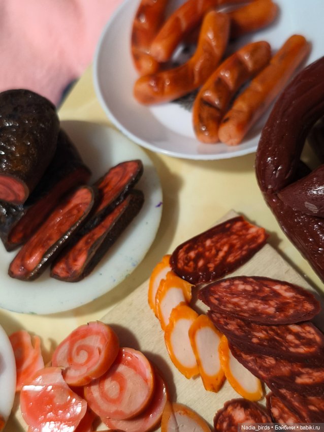 Набор мясных деликатесов 1/6 из полимерной глины (фото 7)