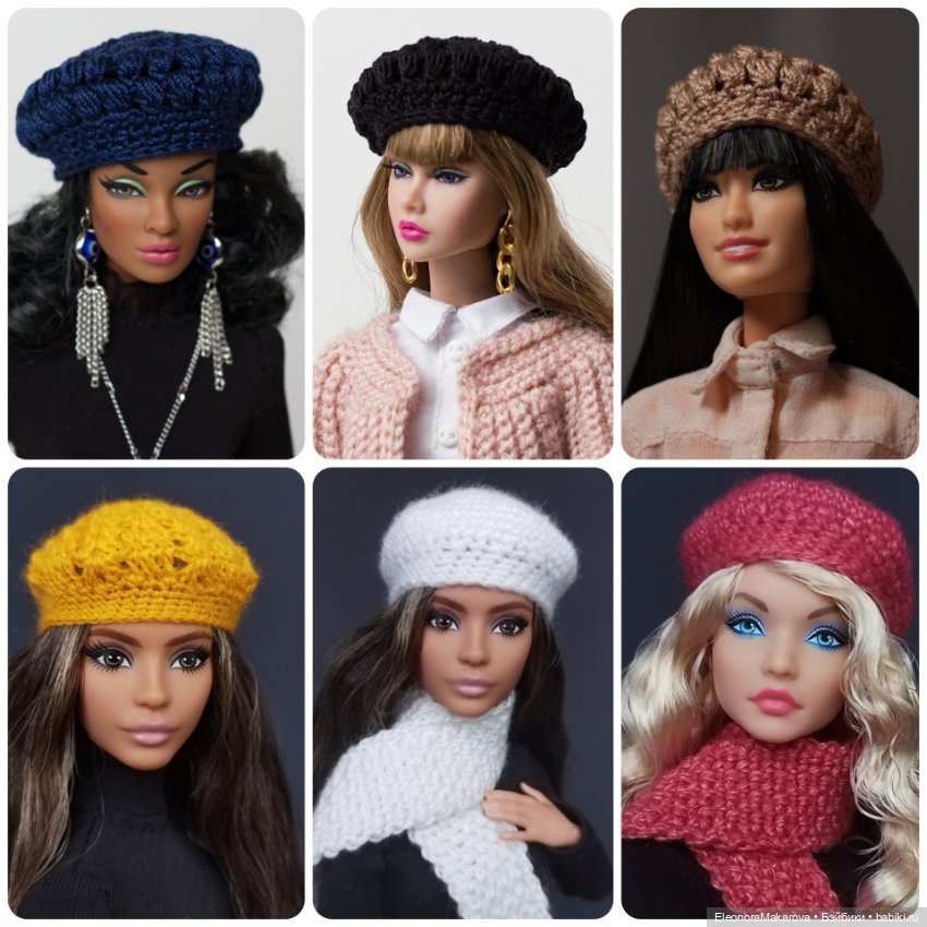 Шляпы, береты для кукол Барби, Poppy Parker