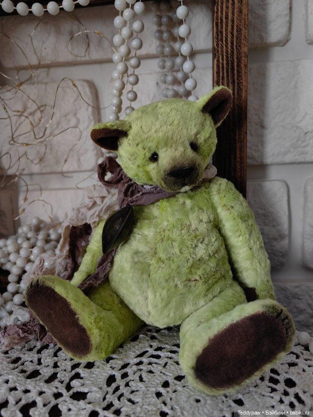 Мишка зеленое яблоко 🍏 — Авторские игрушки (фото 6)