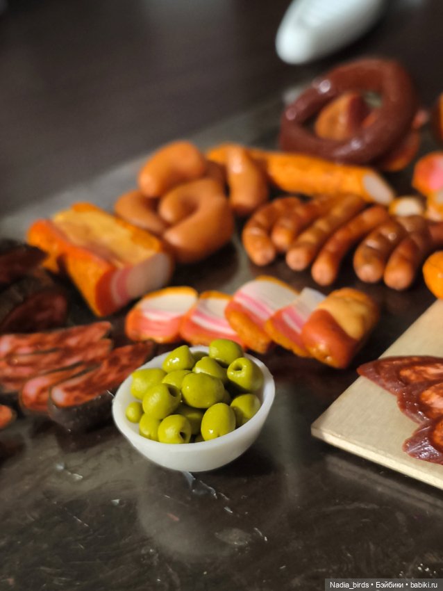 Набор мясных деликатесов 1/6 из полимерной глины (фото 2)