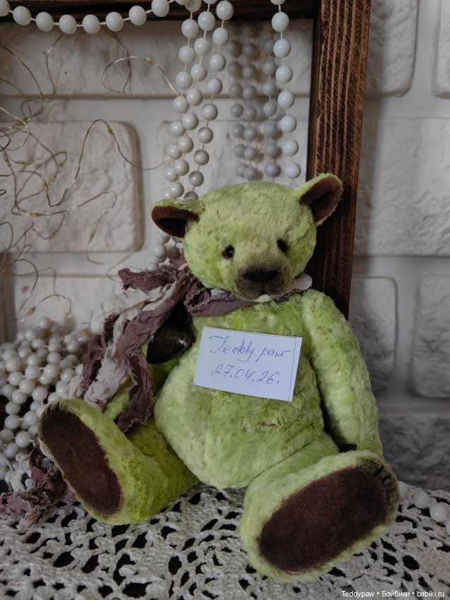 Мишка зеленое яблоко 🍏 — Авторские игрушки (фото 7)