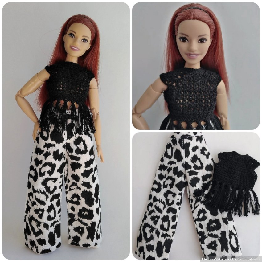 Блузка и брюки на Барби — Одежда для кукол (фото 3)