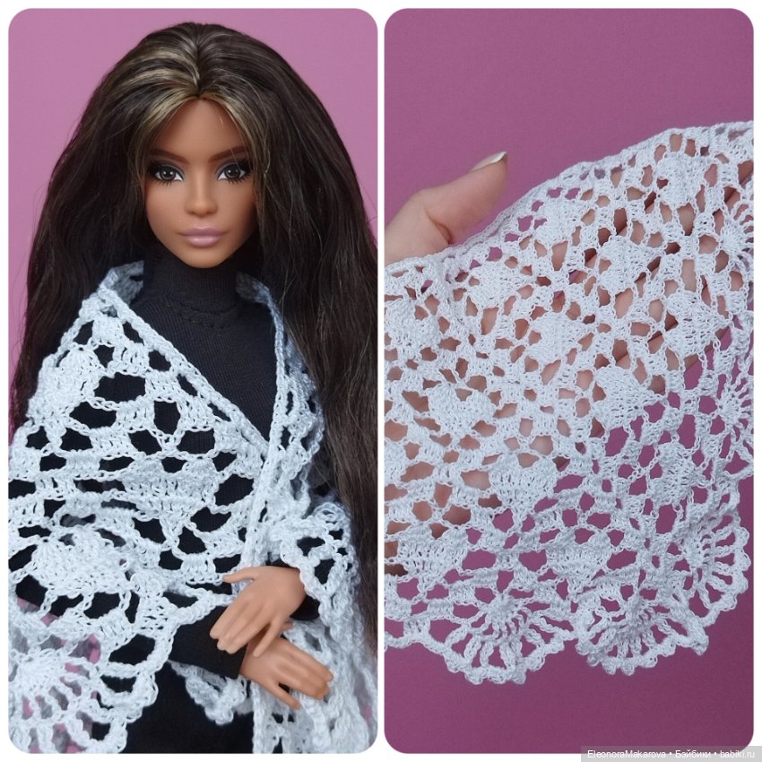 Реалистичная шаль для кукол Барби, Poppy Parker (фото 4)