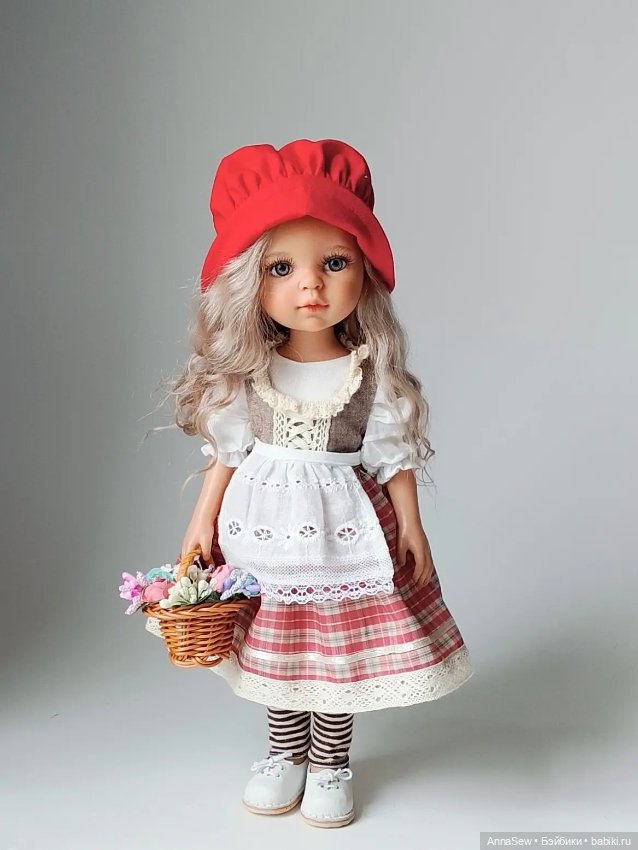 Костюм красной шапочки для кукол паола Рейна (фото 2)