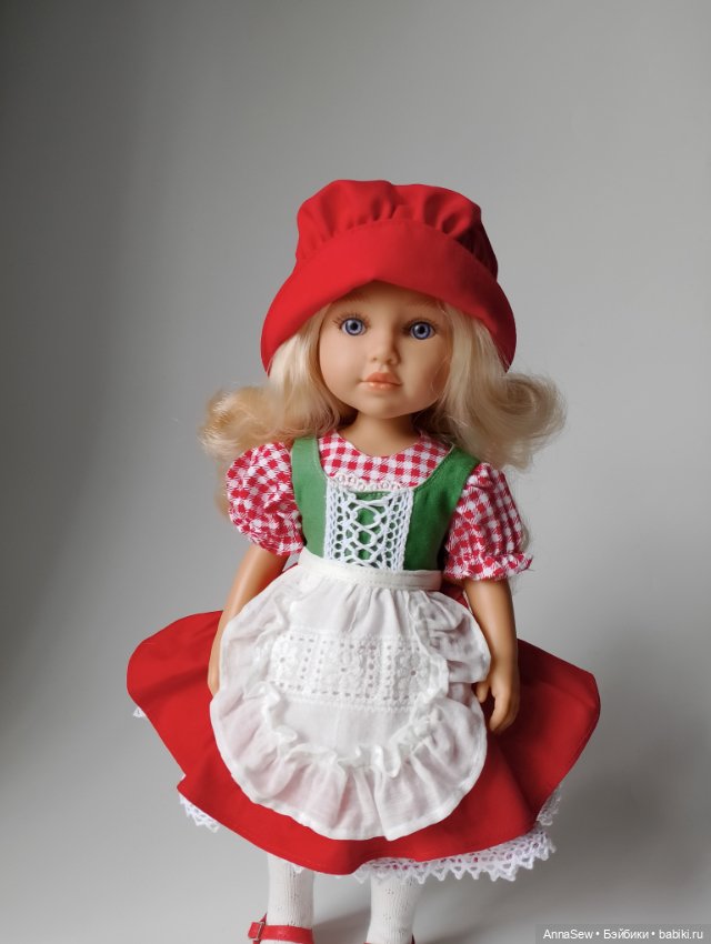 Костюм красной шапочки для куклы (фото 2)