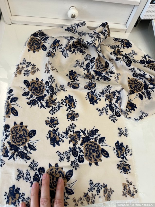 Штапель цветочный — Ткани (фото 7)