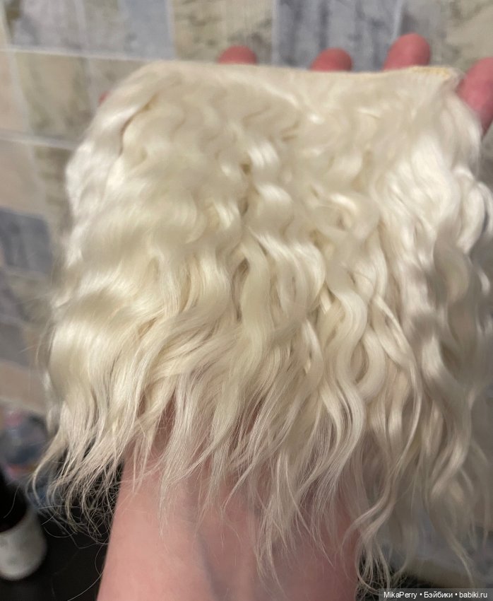 Шерсть козы неокрашенная — Парики и волосы (мохер) для кукол (фото 3)