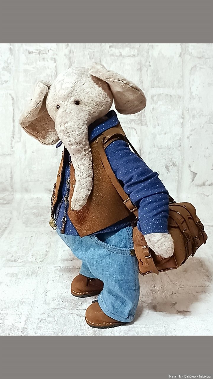 Слон Теодор — Авторские игрушки (фото 2)