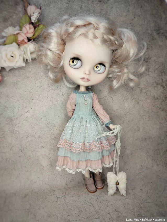 Винтажное платье для кукол Блайз, Пуллип и тп