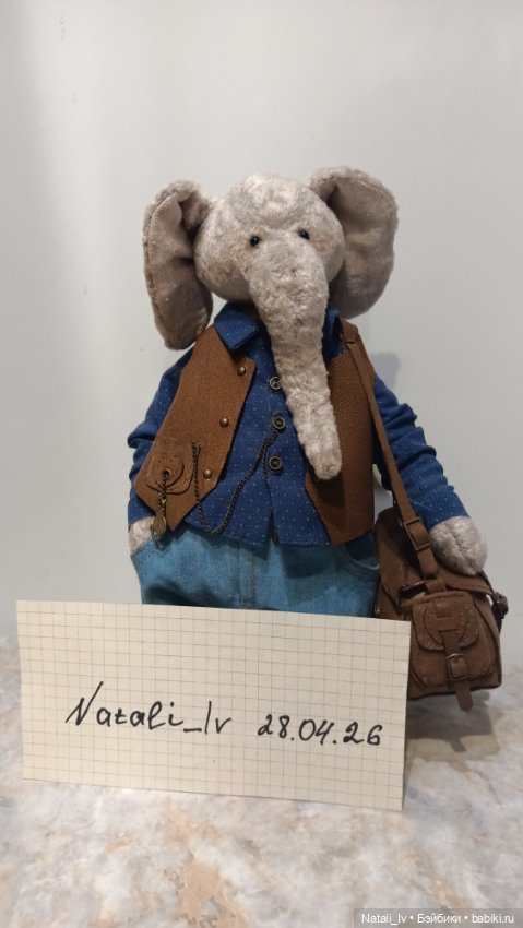 Слон Теодор — Авторские игрушки (фото 7)