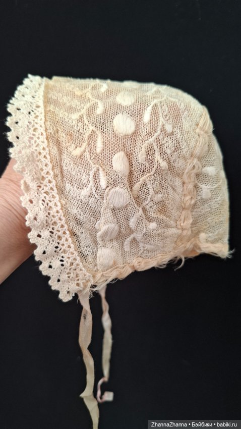 Антикварный чепчик Франция (фото 5)