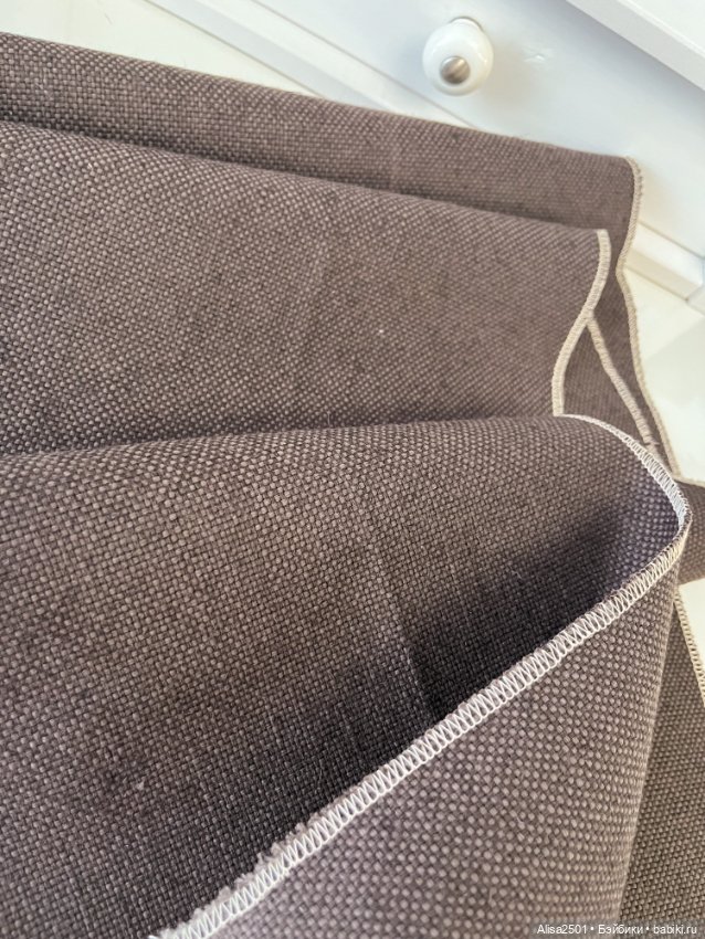 Шоколадная рогожка — Ткани (фото 5)