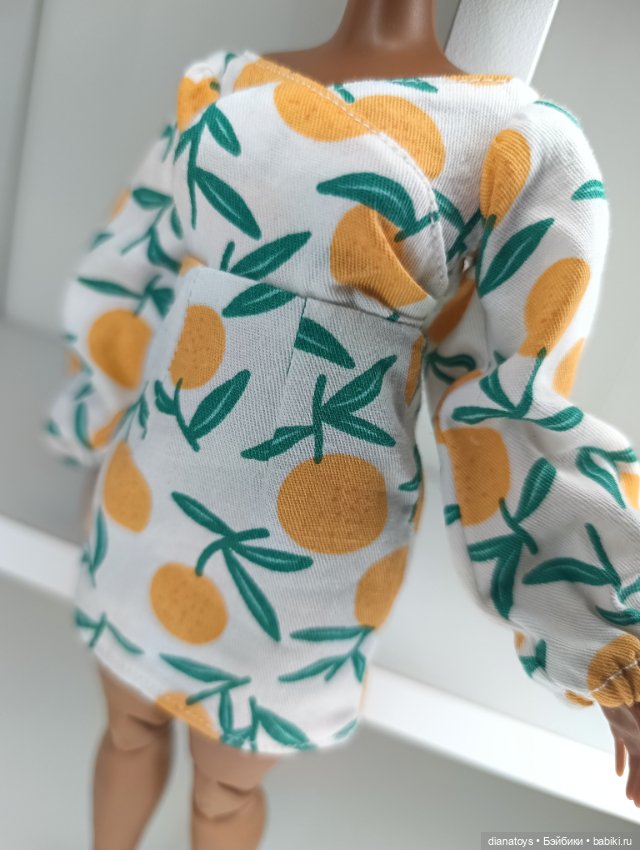 Одежда для Барби пышка платье с апельсинами (фото 3)