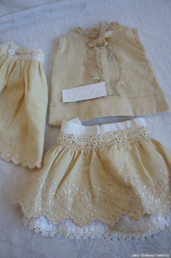 Антикварный наряд для куклы (фото 8)