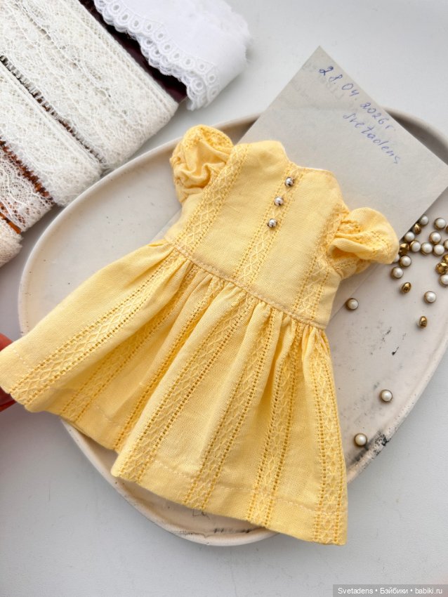 Летнее платье для куклы — Одежда для BJD (фото 4)