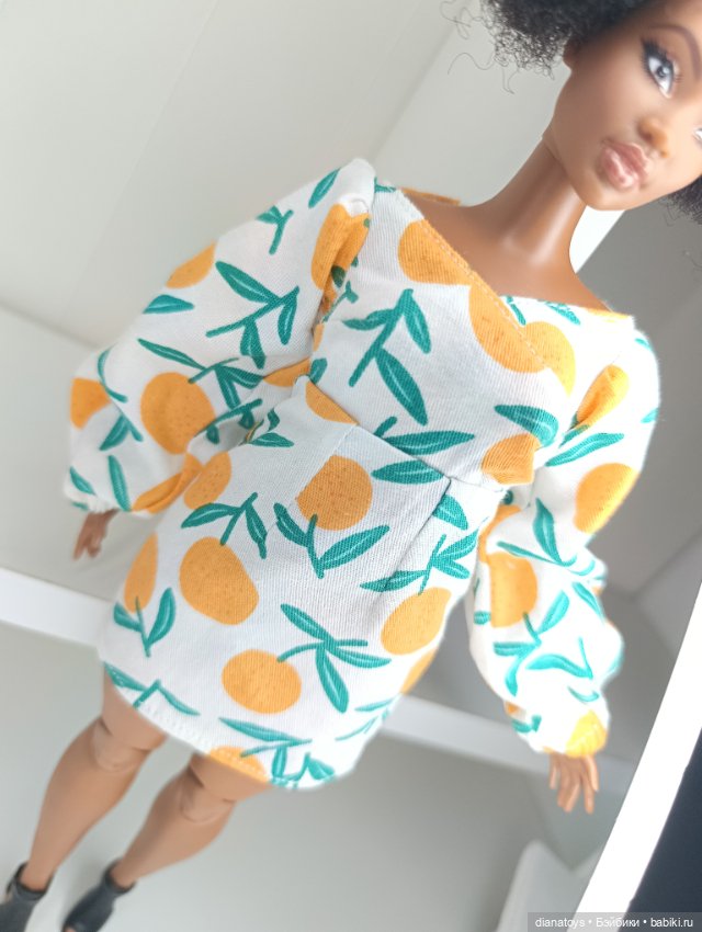 Одежда для Барби пышка платье с апельсинами (фото 4)