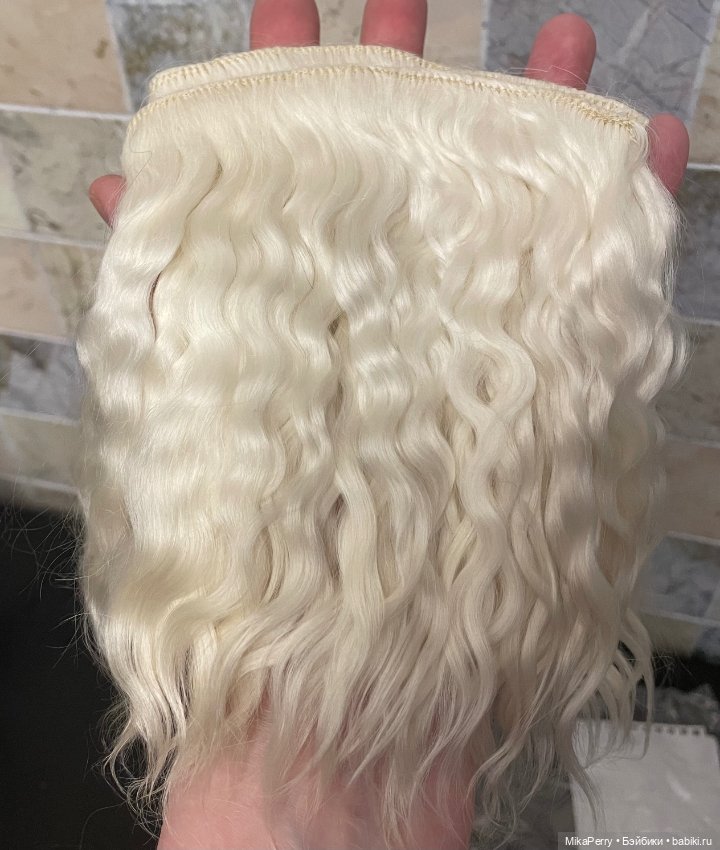 Шерсть козы неокрашенная — Парики и волосы (мохер) для кукол (фото 2)