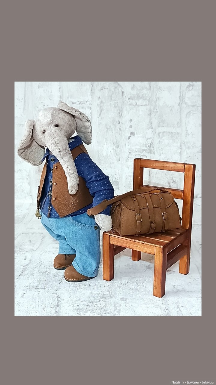 Слон Теодор — Авторские игрушки (фото 6)