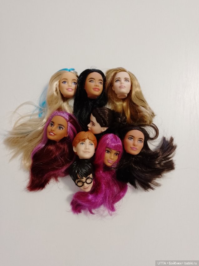 Лот голов Маттел — Тела и головы для кукол