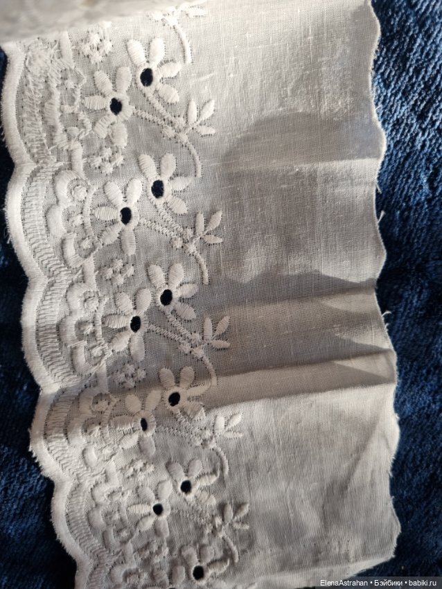 Прошва Метражем хб Воротник Жабо Кружево на коклюшках Для творчества (фото 4)