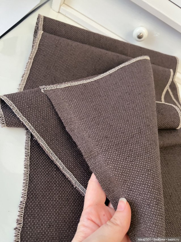 Шоколадная рогожка — Ткани (фото 4)