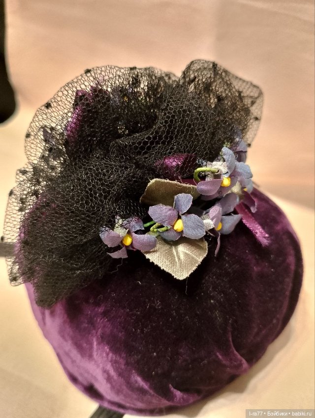 Шляпка Бонет для антикварной куклы ОГ 22-23см (замер б/парика) антик материалы (фото 4)