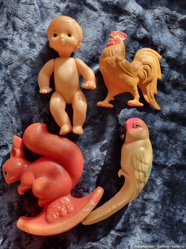 Кукла Игрушка целлулоидная Петух Белка Попугай СССР (фото 2)