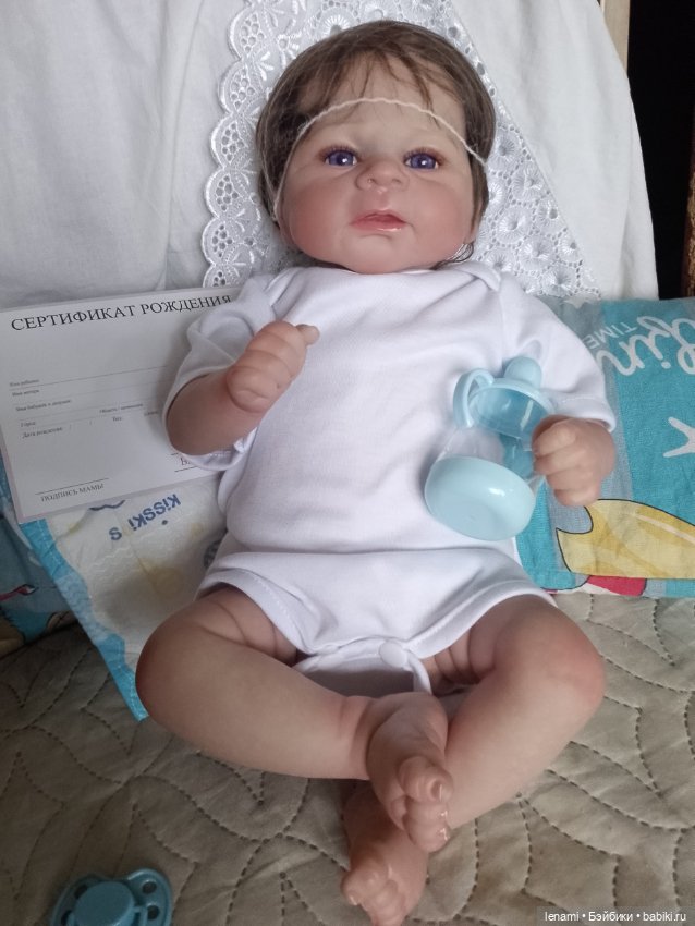 Пупс реборн игровой реалистичный с 3D кожей (фото 4)