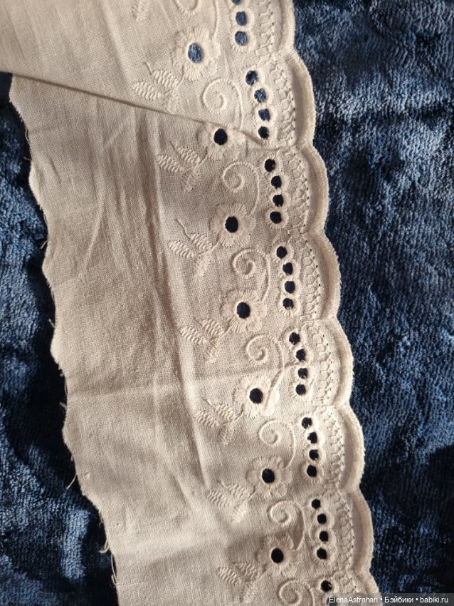 Прошва Метражем хб Воротник Жабо Кружево на коклюшках Для творчества (фото 3)