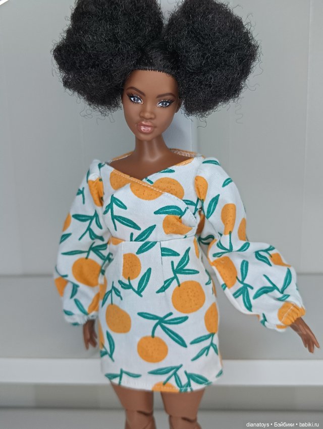 Одежда для Барби пышка платье с апельсинами