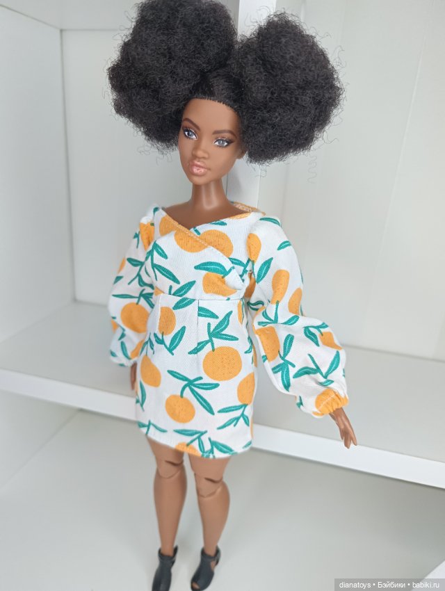 Одежда для Барби пышка платье с апельсинами