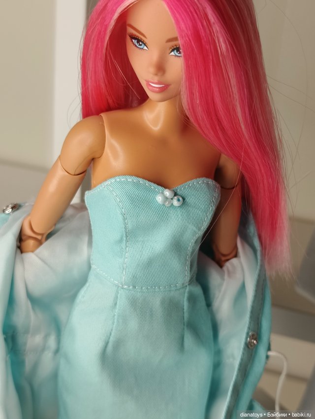 Одежда для кукол Куртка и платье мини для Барби (фото 10)